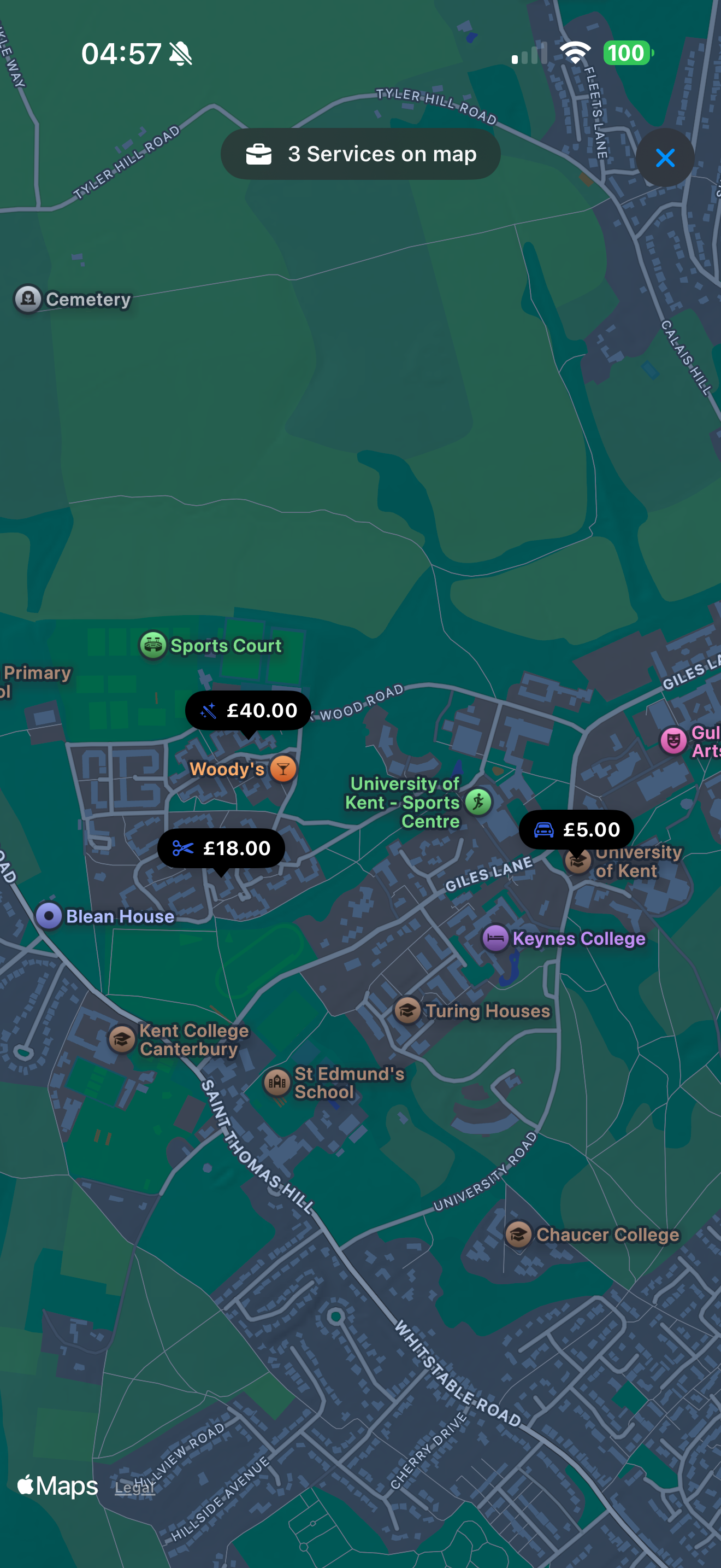 UniMarket map view